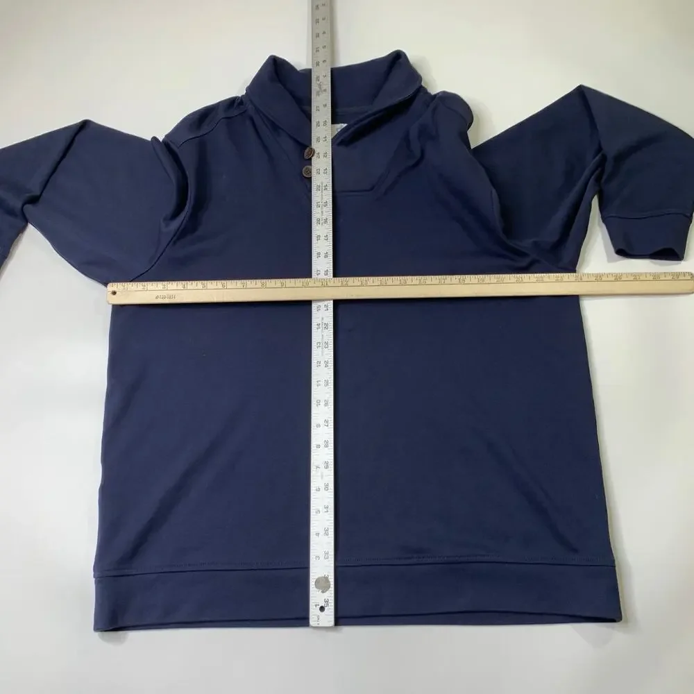 Tommy Bahama Polo Sweatshirt Mens XL Windsor Shawl Martinique Pima Cotton Casual
